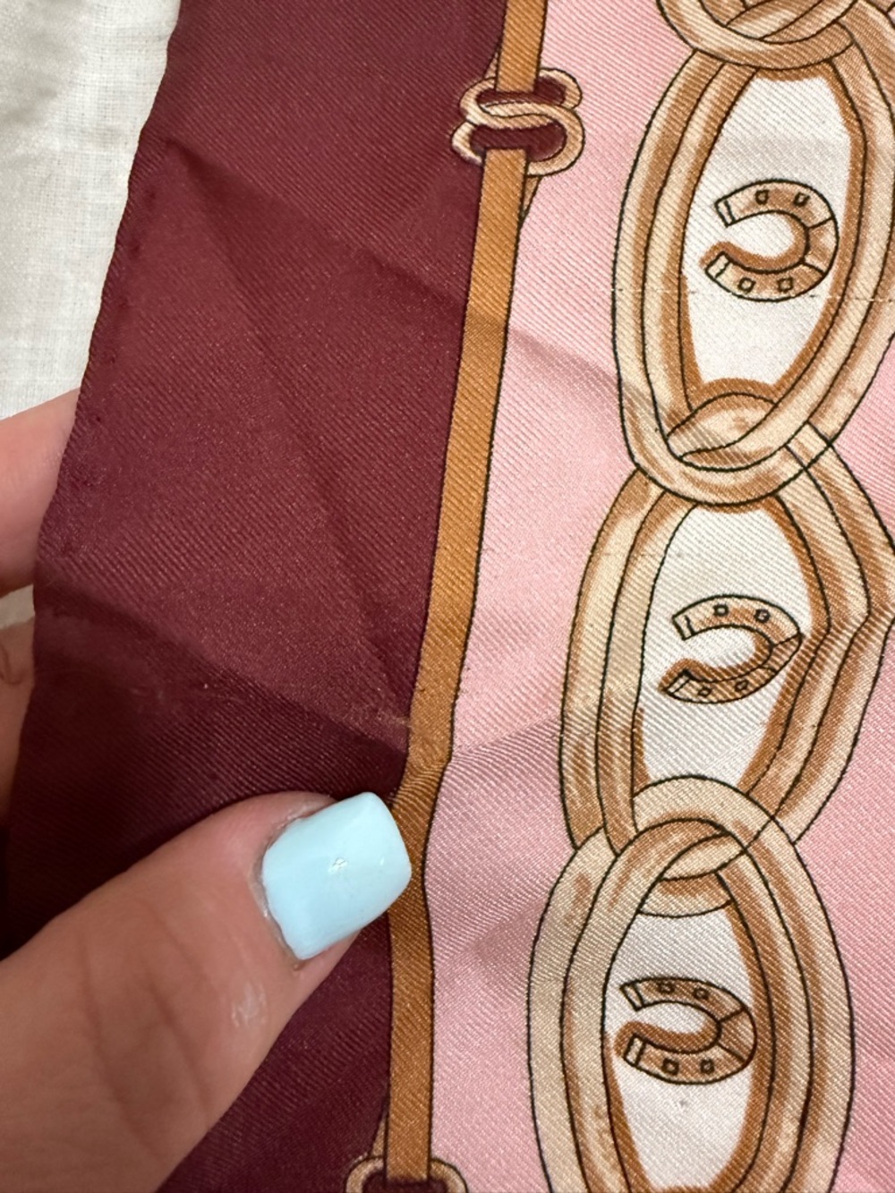 Vintage Silk Scarf Equestrian 30” - Picture 2 of 11